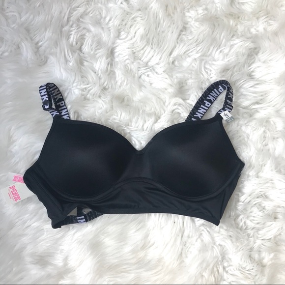 NEW VS Pink Caged Black Push Up Bralette Small - Picture 2 of 8